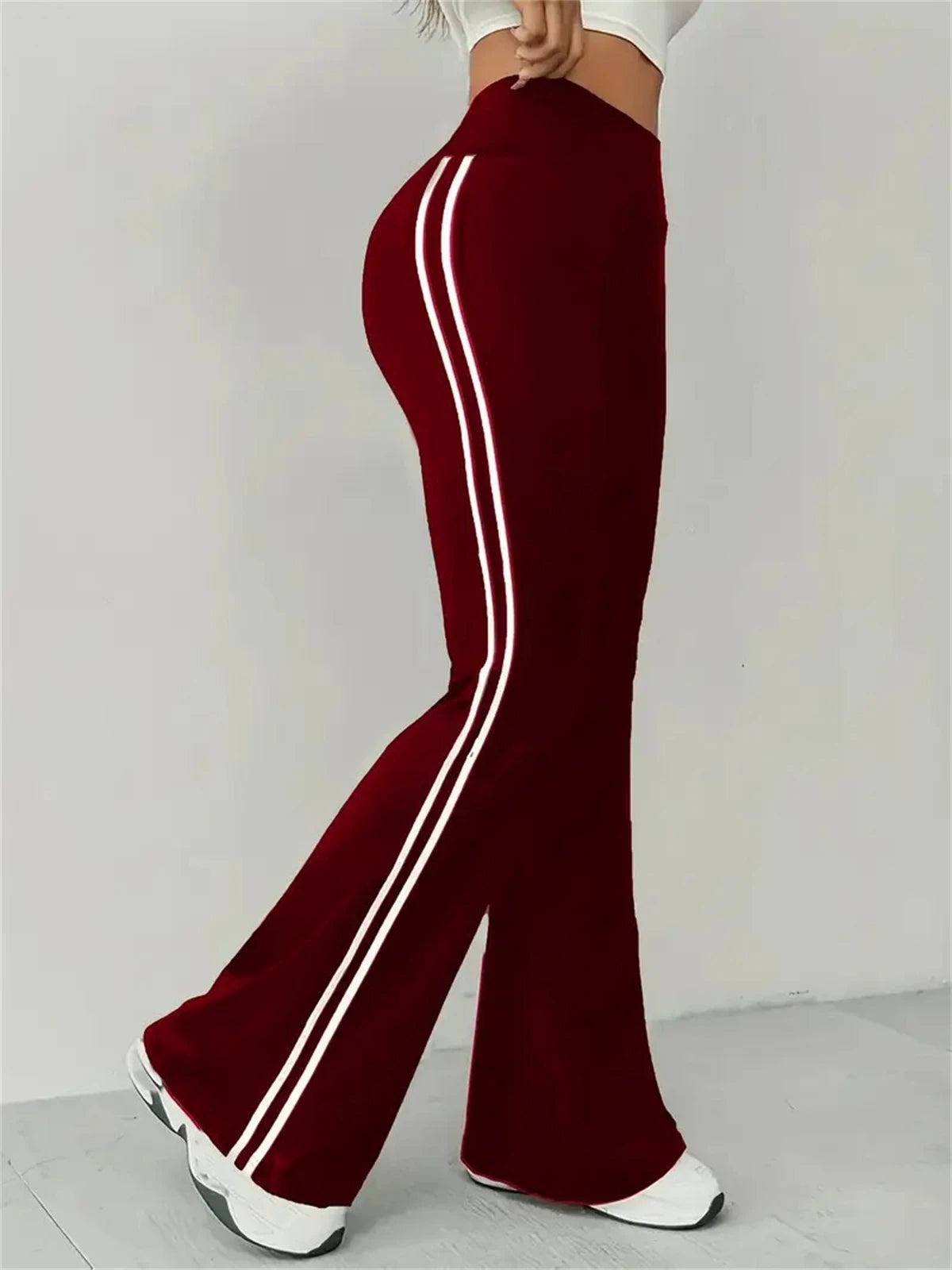 Women's Slim Casual Flare Pants Hight Waist Fashin Micro Pull Trousers Female Outfit Pant Street