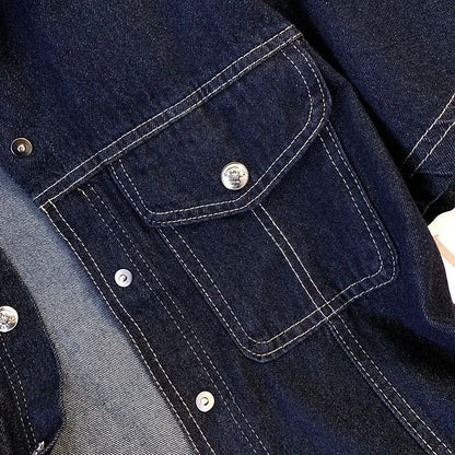 Women's Denim Jackets Streetwear Short Sleeve Jean Jacket Outwear Ropa Mujer Retro Vintage Coat Cropped Tops